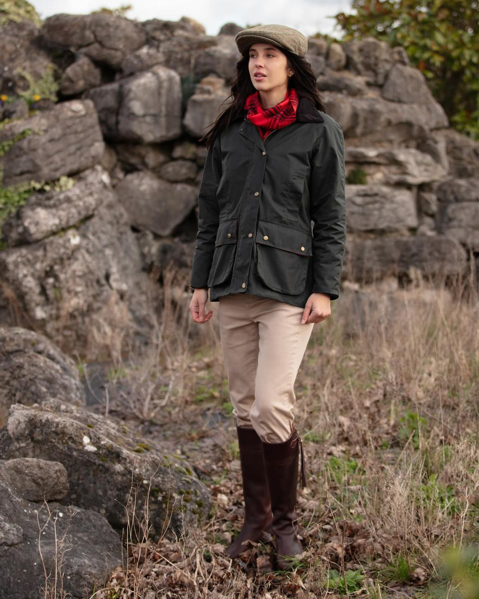 Women's Glen Affric Wax Jacket - Dark Green