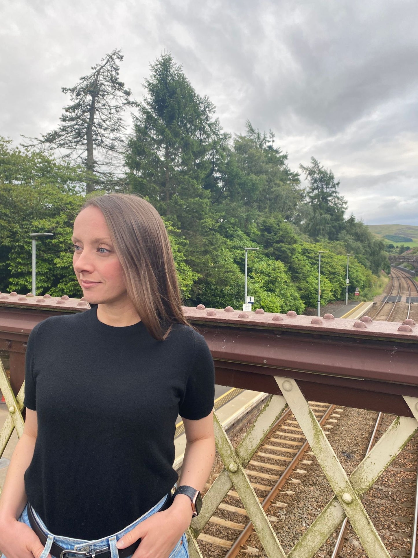 Women's Black Cashmere t-shirt