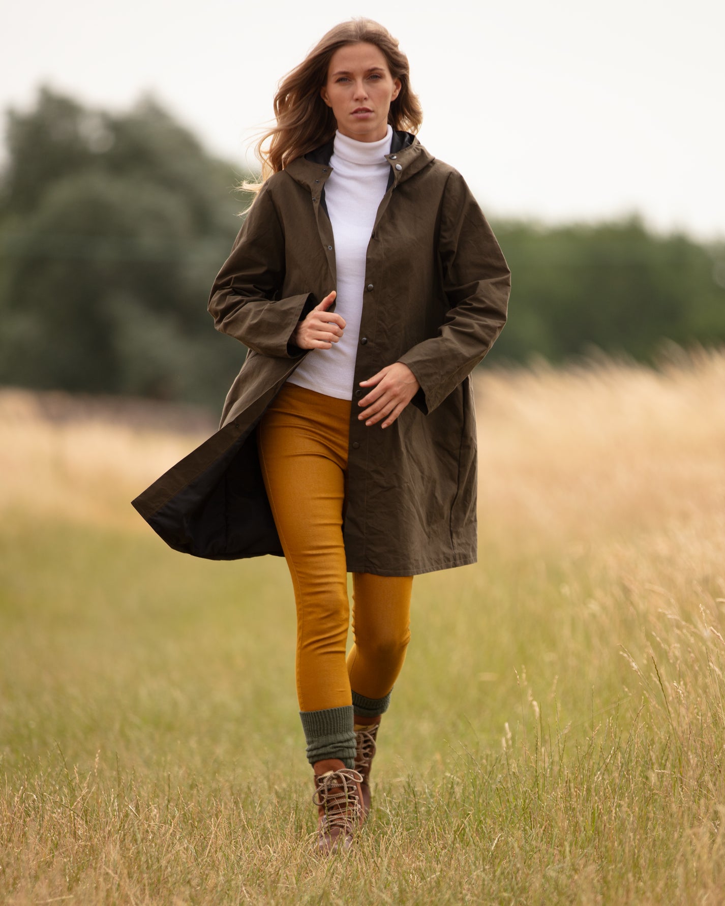 Women's Olive Loch Leven Rain Jacket Robertsons of Scotland