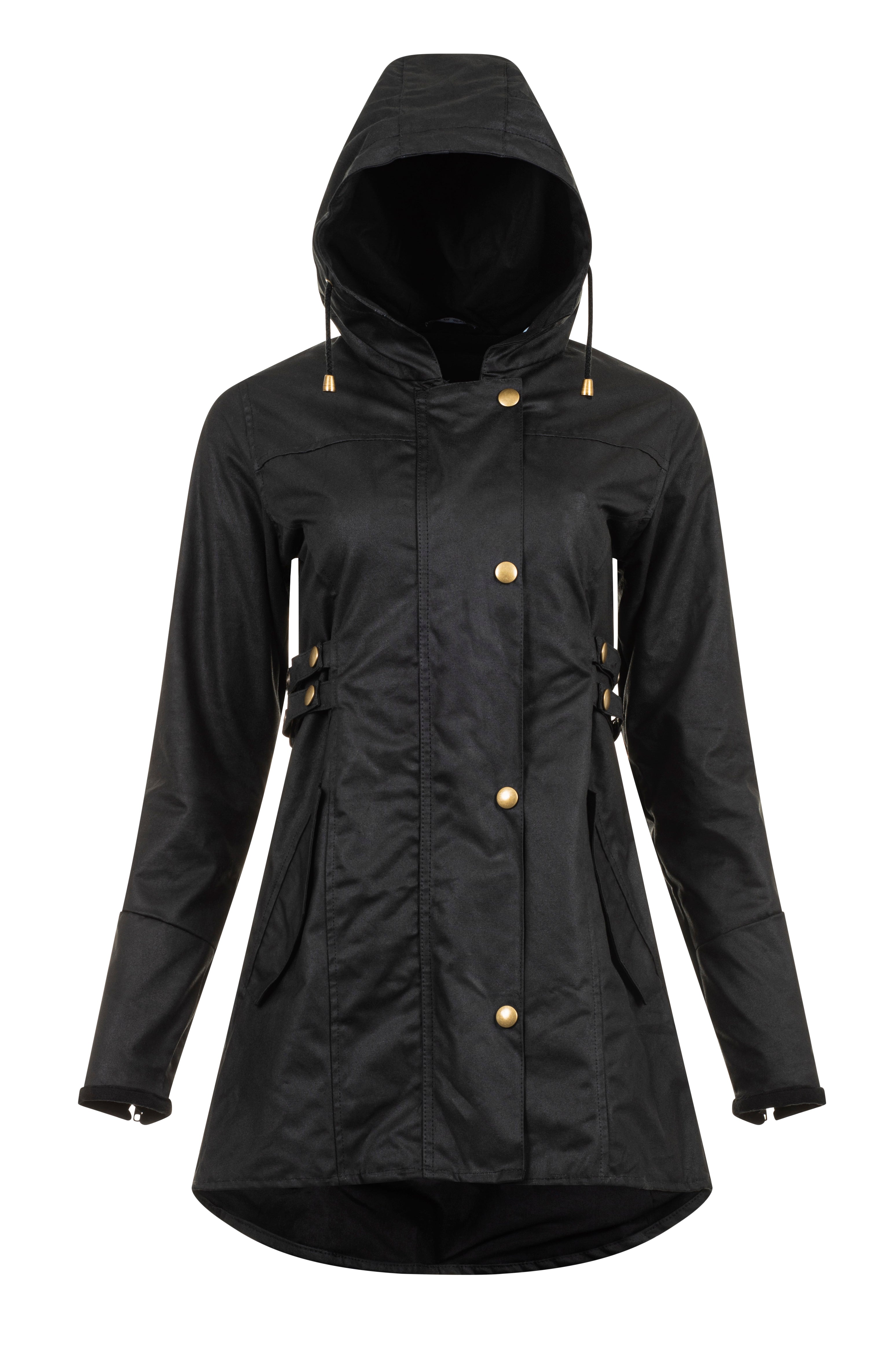 Hooded wax store jacket ladies